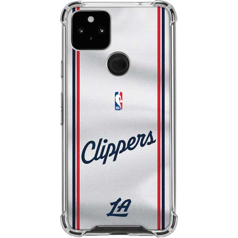 NBA Los Angeles Clippers Team Jersey Google Pixel 5a 5G Clear Case